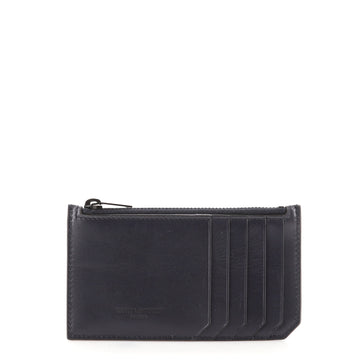 Saint Laurent Fragment Zip Card Holder Leather