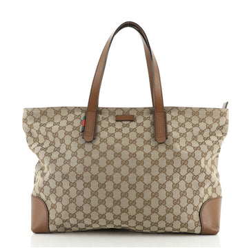 Gucci Original Zip Tote GG Canvas Large