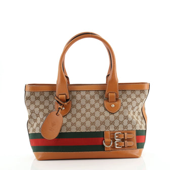 Gucci Web Heritage Tote GG Canvas Medium