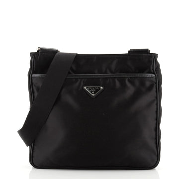 Prada Logo Flap Messenger Bag Tessuto Medium