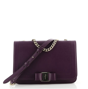 Salvatore Ferragamo Vara Bow Crossbody Bag Leather Medium