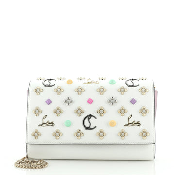 Christian Louboutin Paloma Clutch Embellished Leather Small