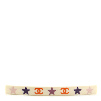 Chanel CC Star Hair Barrette Resin Thin