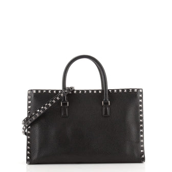 Valentino Rockstud Convertible Tote Leather Medium
