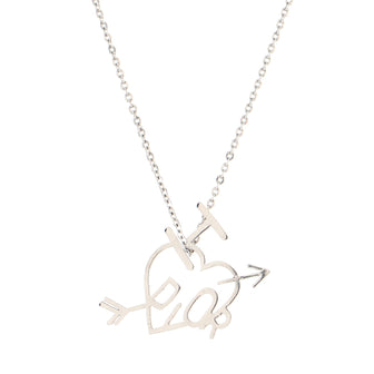 Christian Dior I Love Dior Heart Pendant Necklace Metal