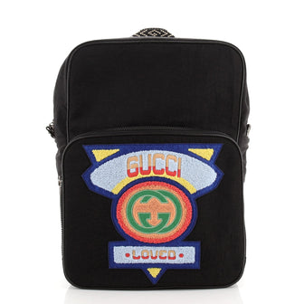 Gucci 80's Patch Backpack Nylon Medium