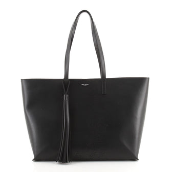 Saint Laurent Shopper Tote Perforated Leather Large