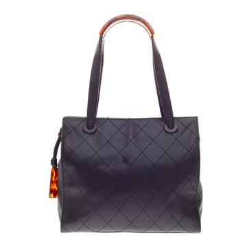 Chanel Quilted Caviar Resin Handle Tote 