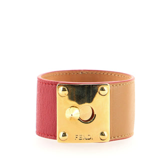 Fendi Goldmine Cuff Bracelet Leather