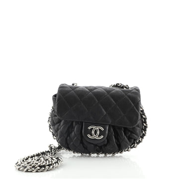 Chanel Chain Around Flap Bag Quilted Leather Small