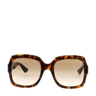 Gucci Square Sunglasses Tortoise Acetate and Glitter