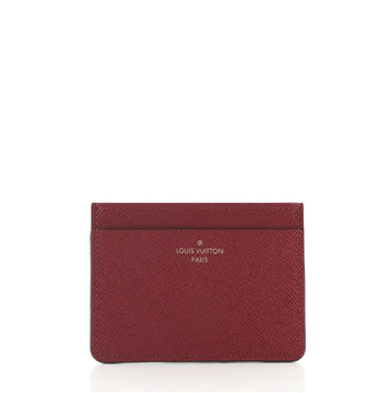 Louis Vuitton Porte Cartes Simple Card Holder Taiga Leather