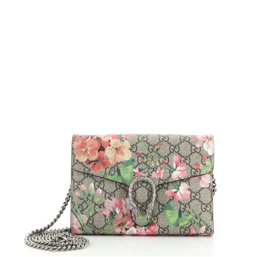 Gucci Dionysus Chain Wallet Blooms Print GG Coated Canvas Small