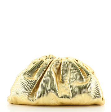 Bottega Veneta The Pouch Metallic Textured Leather Large
