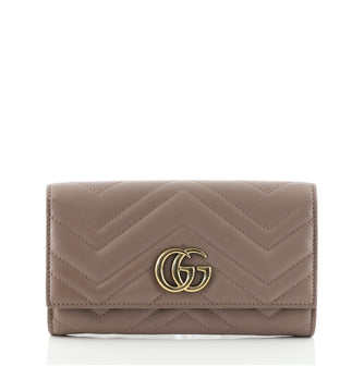 Gucci GG Marmont Continental Wallet Matelasse Leather