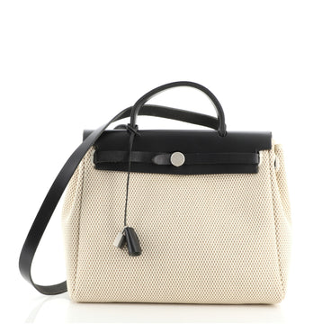 Hermes Herbag Toile and Leather PM