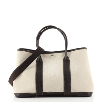 Hermes Garden Party Tote Toile and Leather 30