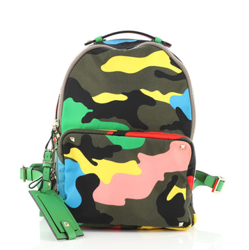 Valentino Rockstud Backpack Camo Nylon Medium