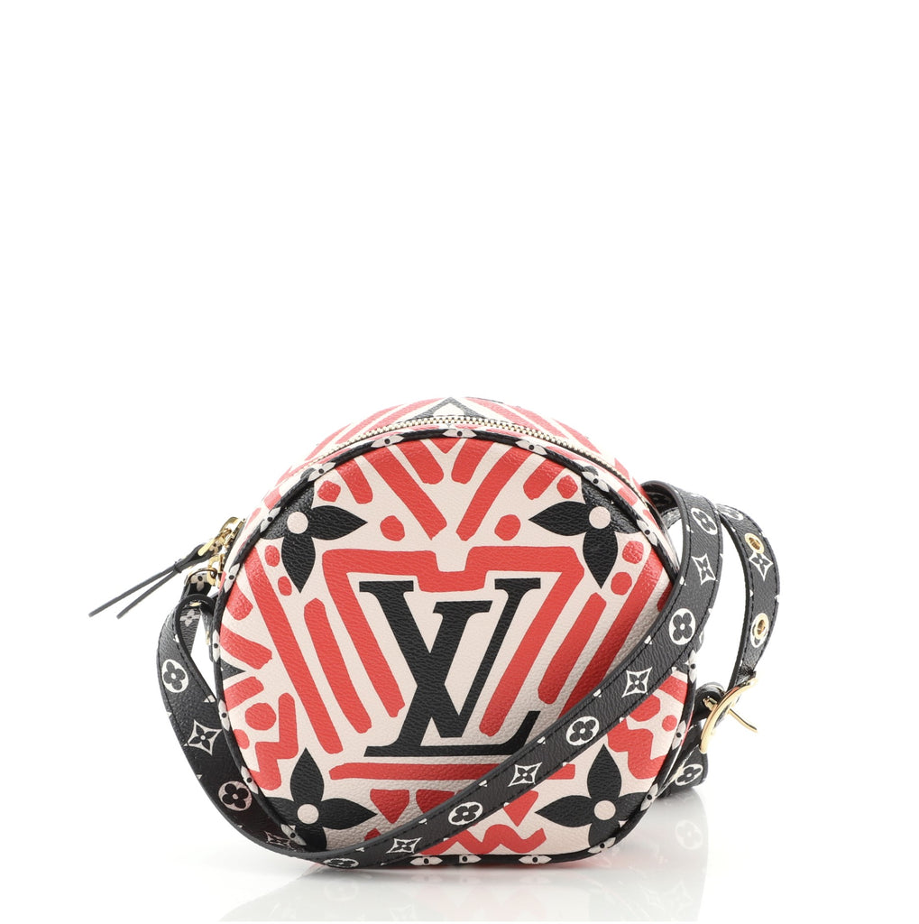 Louis Vuitton Limited Edition Cream/Red Monogram Canvas Crafty Boite Chapeau Souple PM Bag