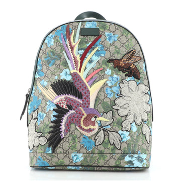 Gucci Zip Backpack Embroidered Printed GG Coated Canvas Medium
