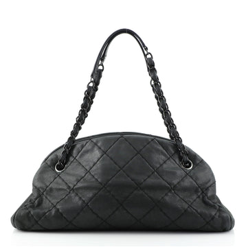 Chanel Just Mademoiselle Bag Quilted Aged Calfskin Medium