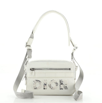 Christian Dior Daniel Arsham Safari Messenger Bag Leather with Applique