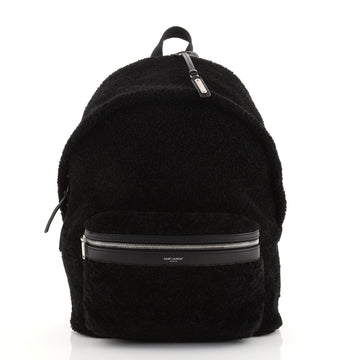 Saint Laurent City Backpack Shearling