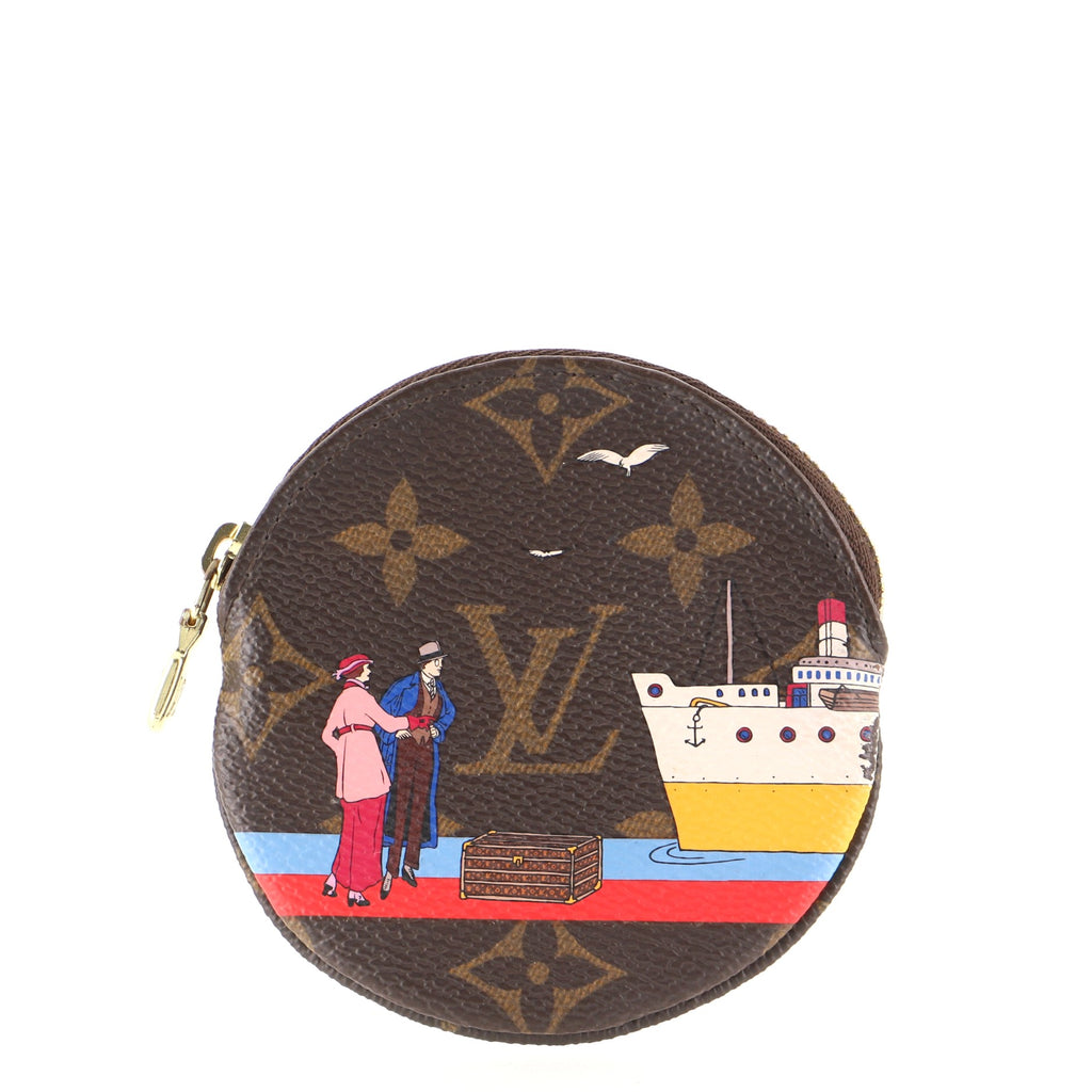 Louis Vuitton Round Coin Purse Limited Edition Monogram Canvas Brown 7722619