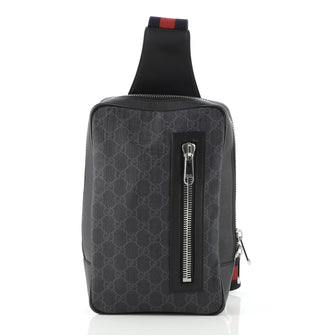 Gucci Soft Zip Sling Bag GG Coated Canvas Small