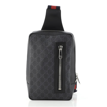 Gucci Soft Zip Sling Bag GG Coated Canvas Small