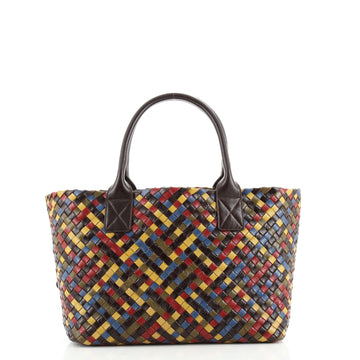 Bottega Veneta Cabat Tote Multicolor Intrecciato Goatskin Small