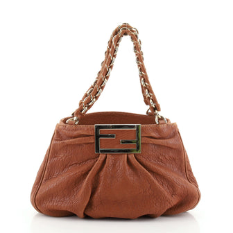 Fendi Mia Tote Embossed Leather Small