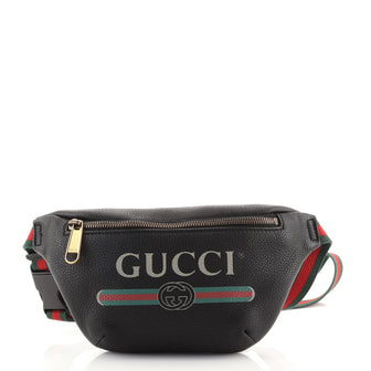 Gucci Logo Belt Bag Printed Leather Small