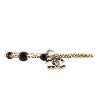 Chanel CC Chain Bracelet Metal with Beads and Crystals