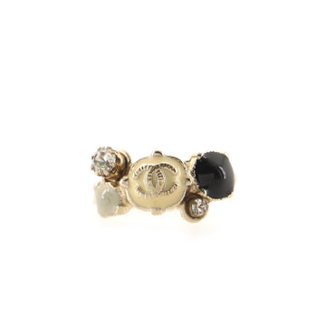 Chanel CC Ring Metal with Enamel and Crystals