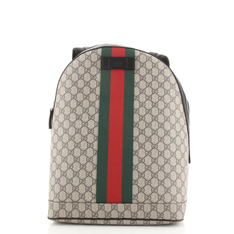 Gucci Web Backpack GG Coated Canvas Medium