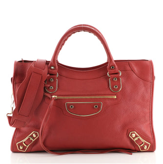 Balenciaga City Classic Metallic Edge Bag Leather Medium