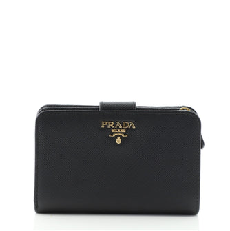 Prada French Wallet Saffiano Leather Compact