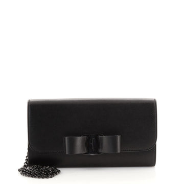 Salvatore Ferragamo Miss Vara Chain Wallet Saffiano Leather
