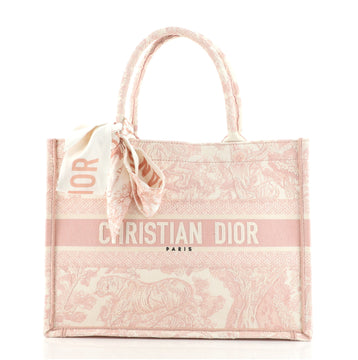 Christian Dior Book Tote Embroidered Canvas Small