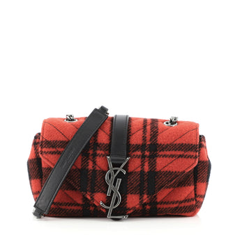 Saint Laurent Classic Monogram Crossbody Bag Matelasse Chevron Wool Baby