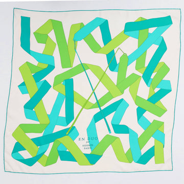 Hermes En Duo Scarf Printed Silk 90