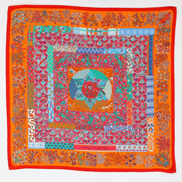 Hermes Pique Fleuri de Provence Scarf Printed Silk 90