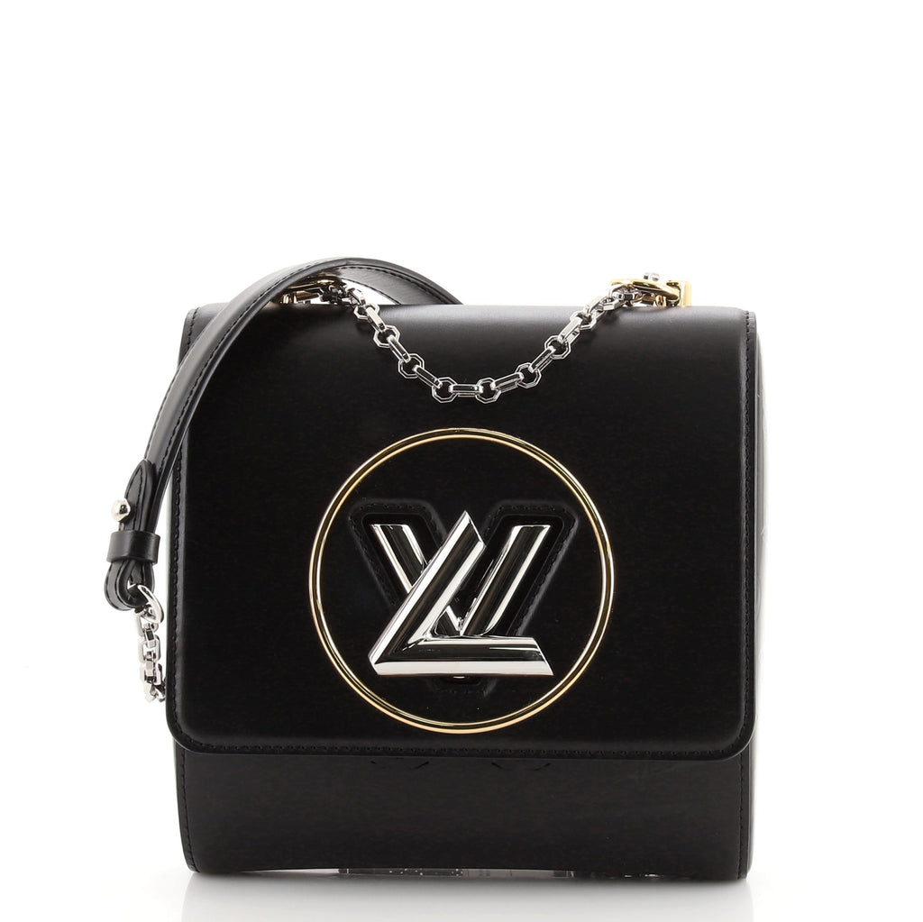 Louis Vuitton Pochette Twist Handbag Leather with Monogram Vernis Black  772371