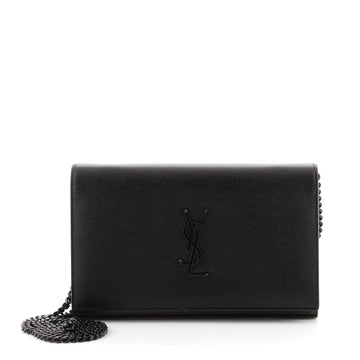 Saint Laurent Classic Monogram Wallet on Chain Leather