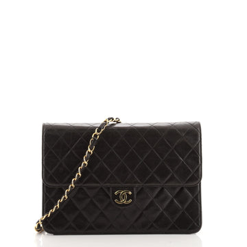 Chanel Vintage Clutch with Chain Quilted Leather Medium