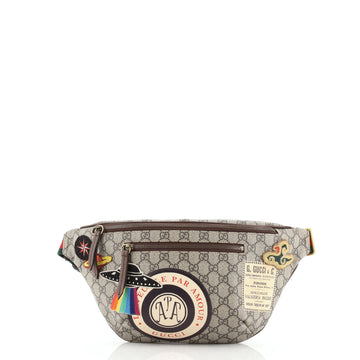 Gucci Courrier Zip Belt Bag GG Coated Canvas with Applique