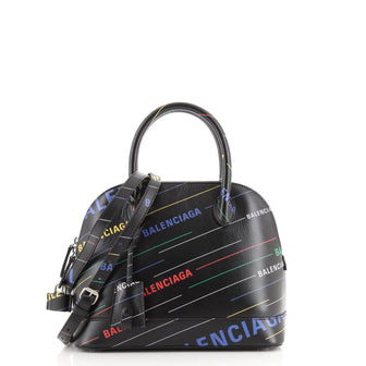Balenciaga Logo Ville Bag Leather Small