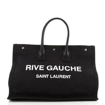 Saint Laurent Rive Gauche Shopper Tote Canvas Large