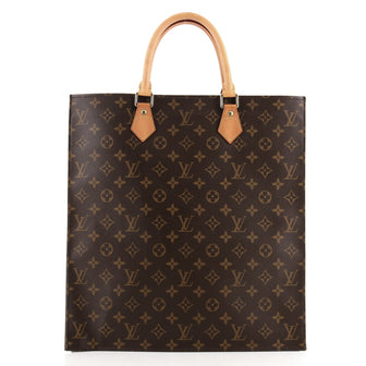 Louis Vuitton Sac Plat Handbag Monogram Canvas GM